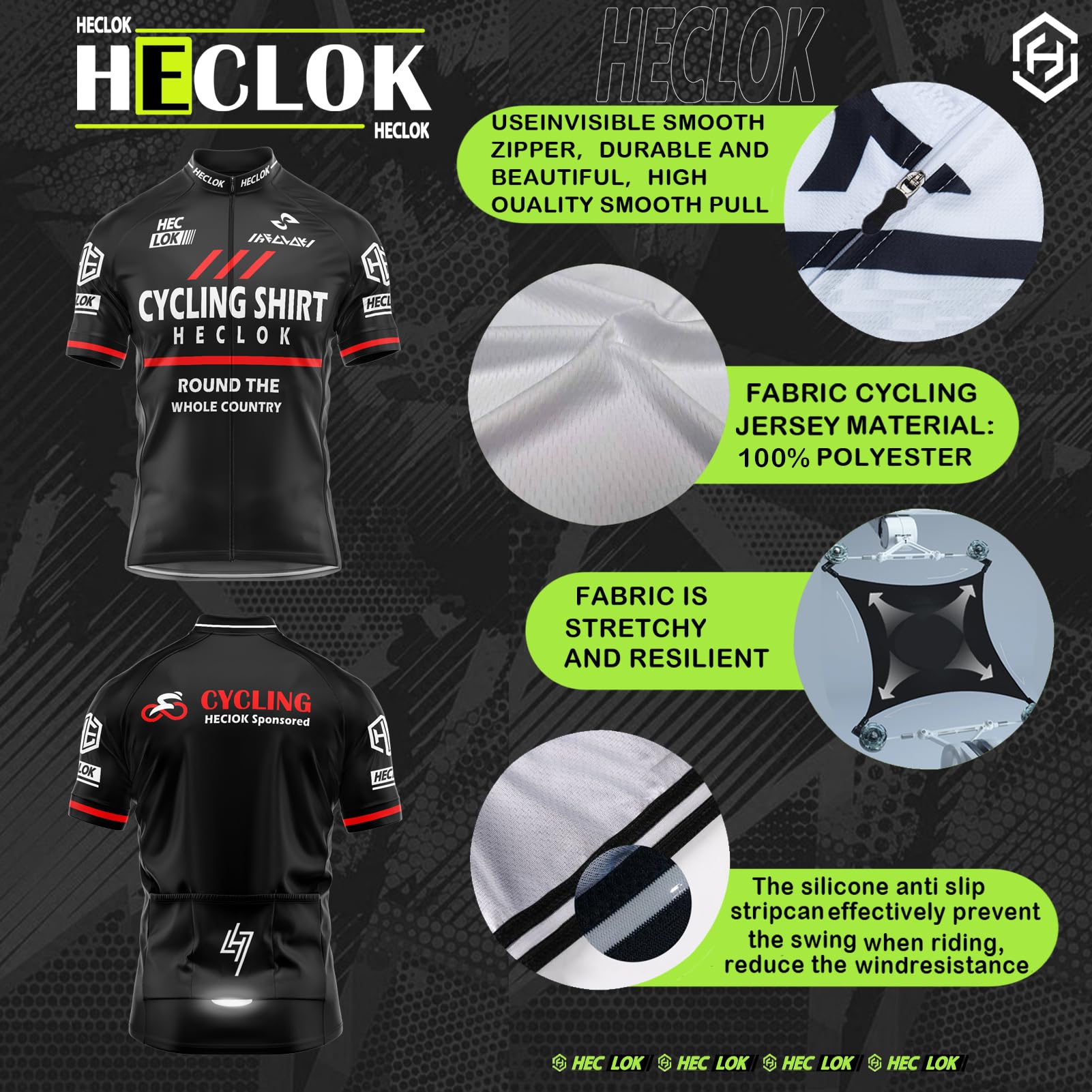 Maillot Cyclisme Kits Homme Vêtements Cyclisme Tenue Cycliste Maillot Cycliste Homme Manche Courte MTB Jersey+9D Gel Pantalons Homme Été Cyclisme Vêtements, Motif personnalisable