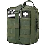 TANSOLE TAN SOLE first aid kit bag empty Molle ifak pouch emt tactical medical pouch med rip away belt pouch small rescue tool pouches (OD)