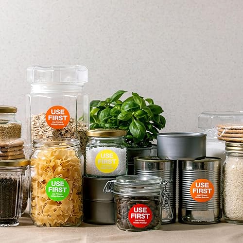 Vista 31 de Epakh 2000 calcomanías de uso para servicio de alimentos, etiquetas de control de inventario de 1.5 pulgadas para restaurante, adhesivo permanente