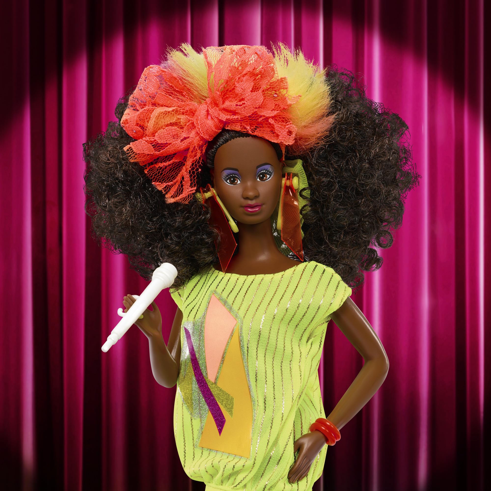 Barbie Signature-Puppe, The Rockers Sammelfigur Repro-Deedee-Puppe, 40. Jubiläum der Produktlinie von 1986, Puppenständer und ausstellbare Verpackung, JJY11 - 2