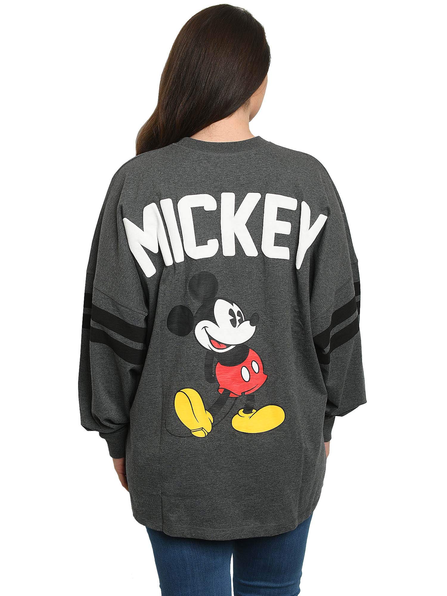 Jersey Womens Oversized Mickey Minnie Mouse Long Sleeve