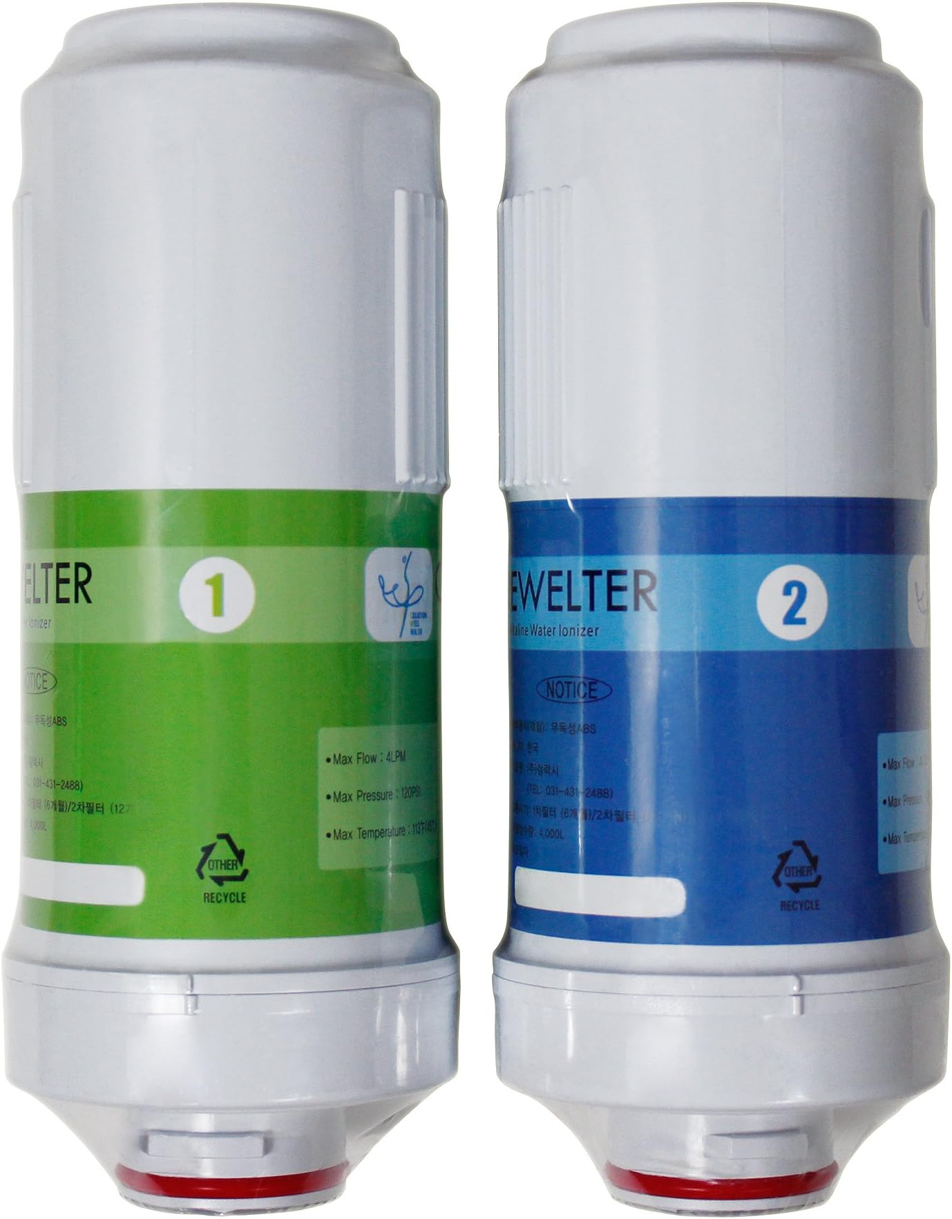 Replacement Filters for Crewelter 9 Alkaline Water Ionizer Set of 2 Filters