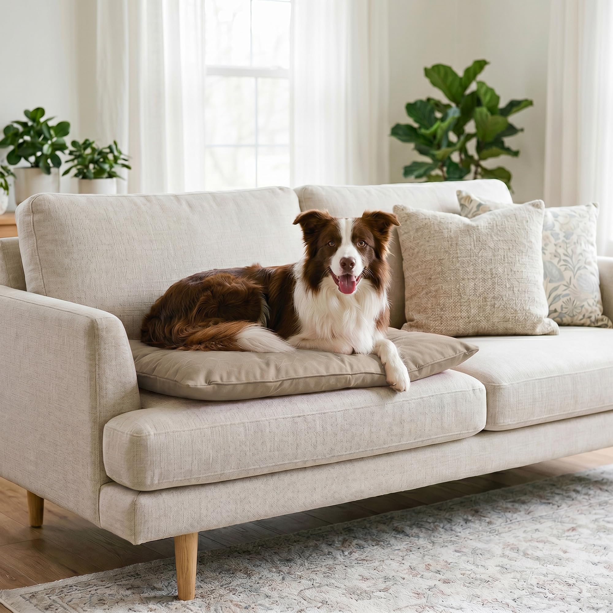 Maxy Cuscinone Cane e Gatto ELEGANT – Cuscino per Animali Domestici Imbottito, in Microfibra, 60x100 cm, Materassino Morbido e Confortevole per Cani Taglia Piccola/Media/Grande, Grigio Chiaro