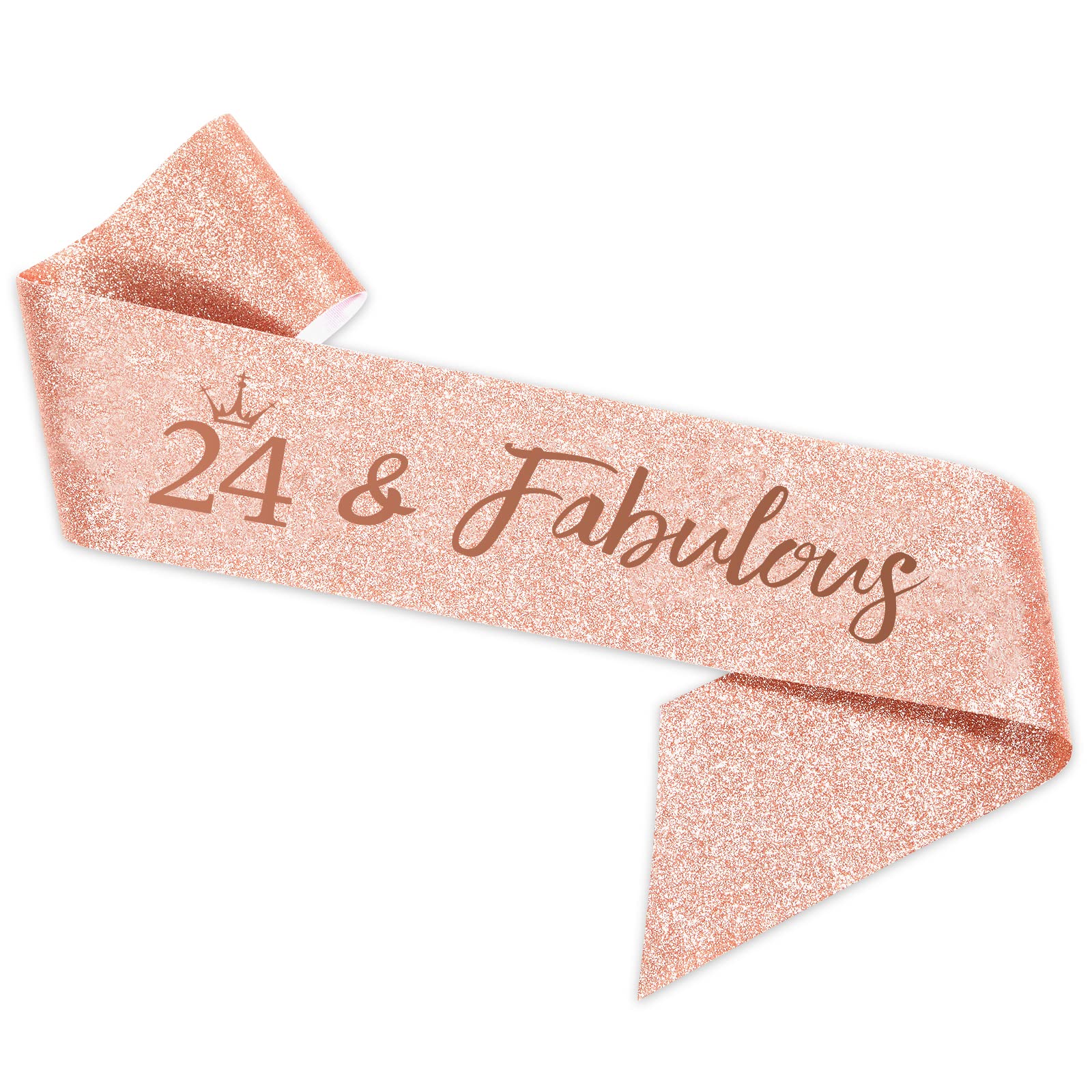 Set Tiara e Fascia per Compleanno di Ragazza e Donna - Con Strass, Decorazione per Compleanno (Rosa