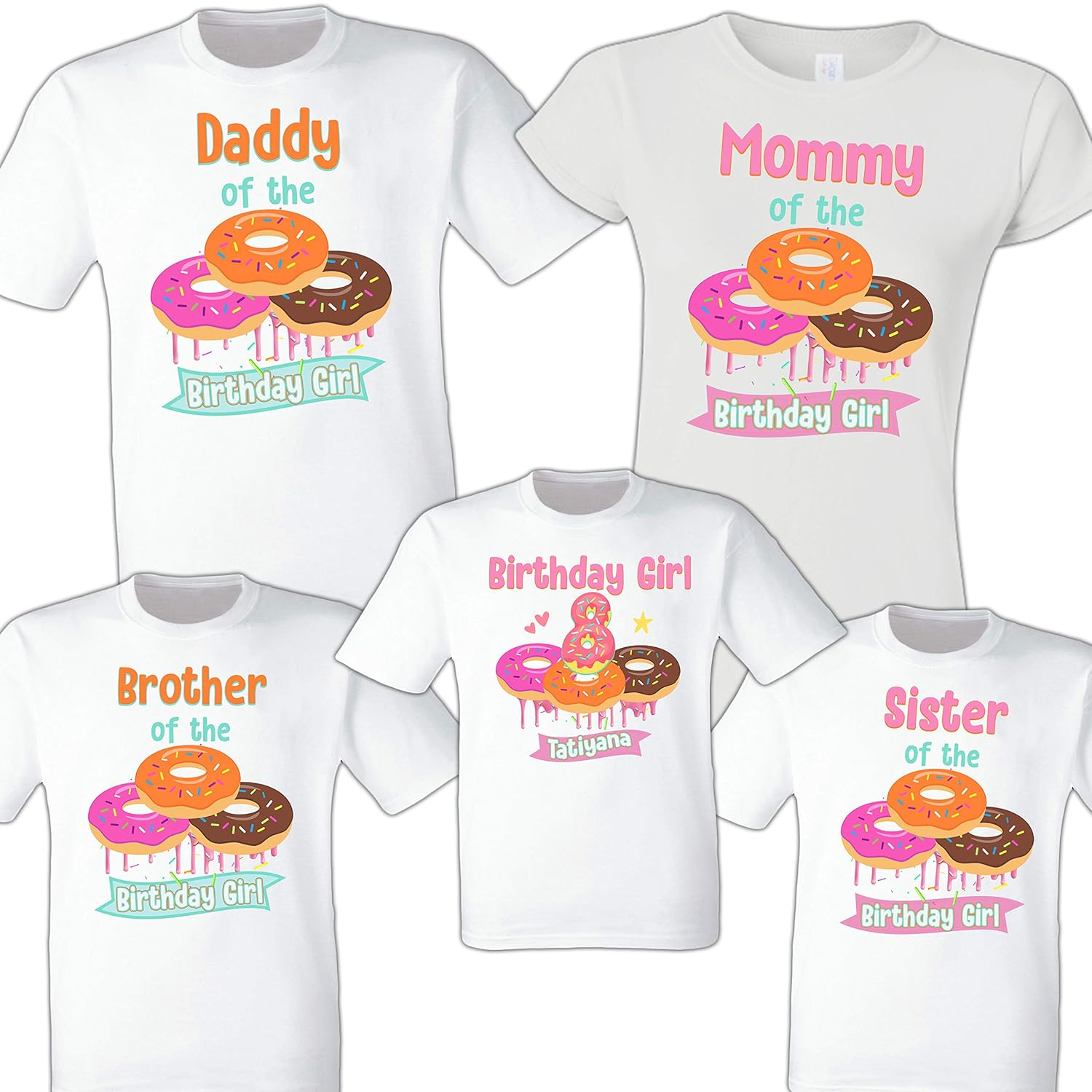 Custom Donut Family Birthday Shirts Matching Set Kuwait Ubuy