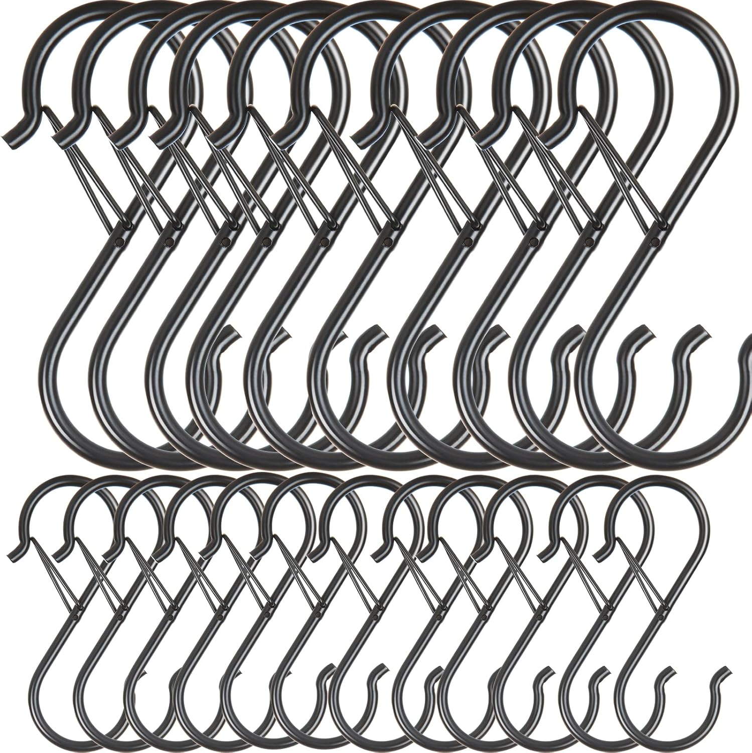 36PCS S Hooks for Hanging, Heavy Duty Metal S Shaped Hooks