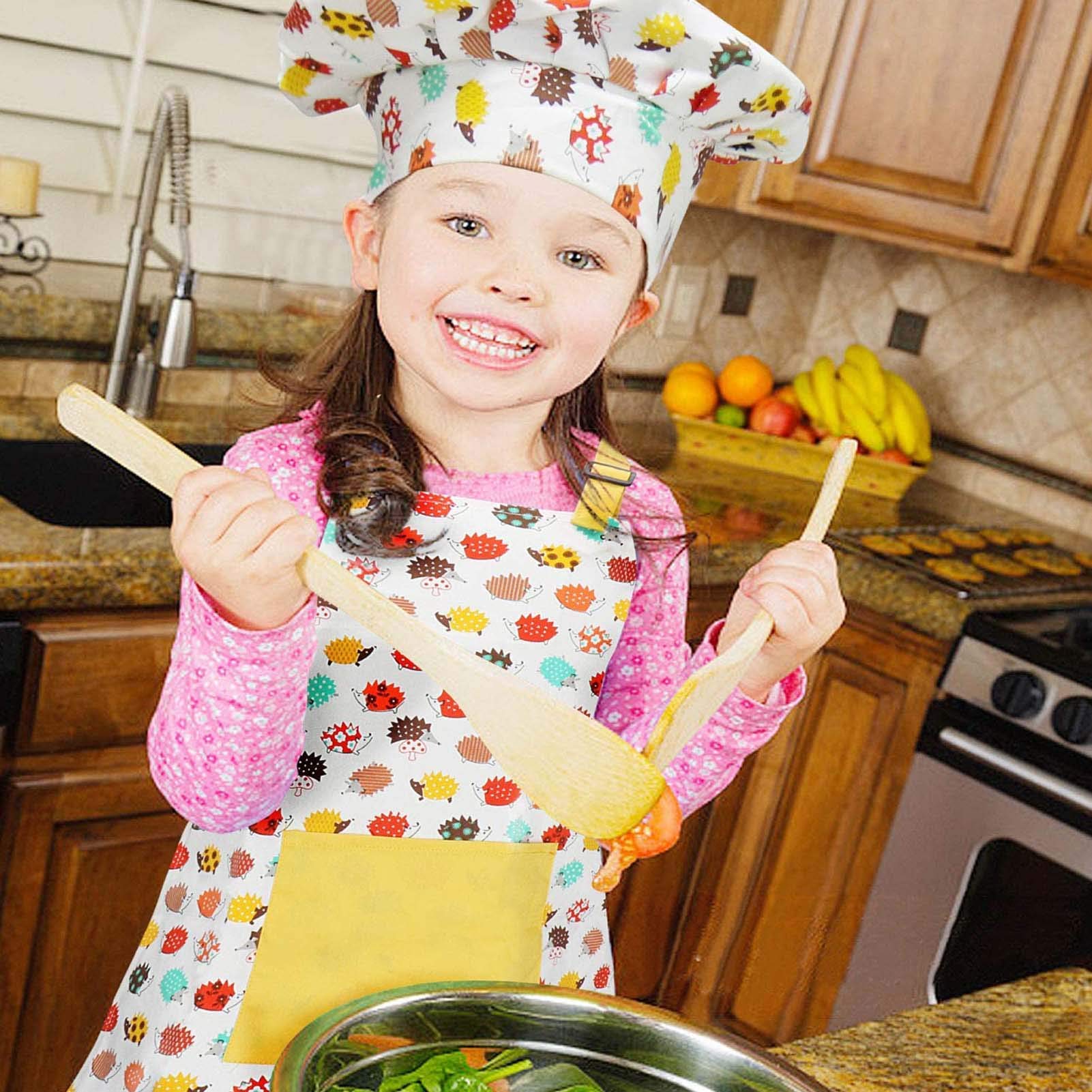 Real Kids Baking Set for Kids – 30 Pcs Gift Set Includes Kids Apron, Chef Hat, Oven Mitt, Real Baking Tools and Recipes for The Junior Chef(Yellow)
