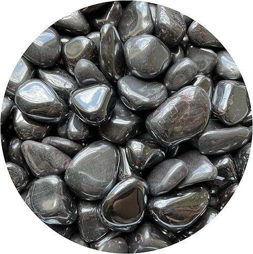 Piedras pulidas de hematita de 12 libra, piedra preciosa natural pulida, cristales curativos de hematita (hematita)