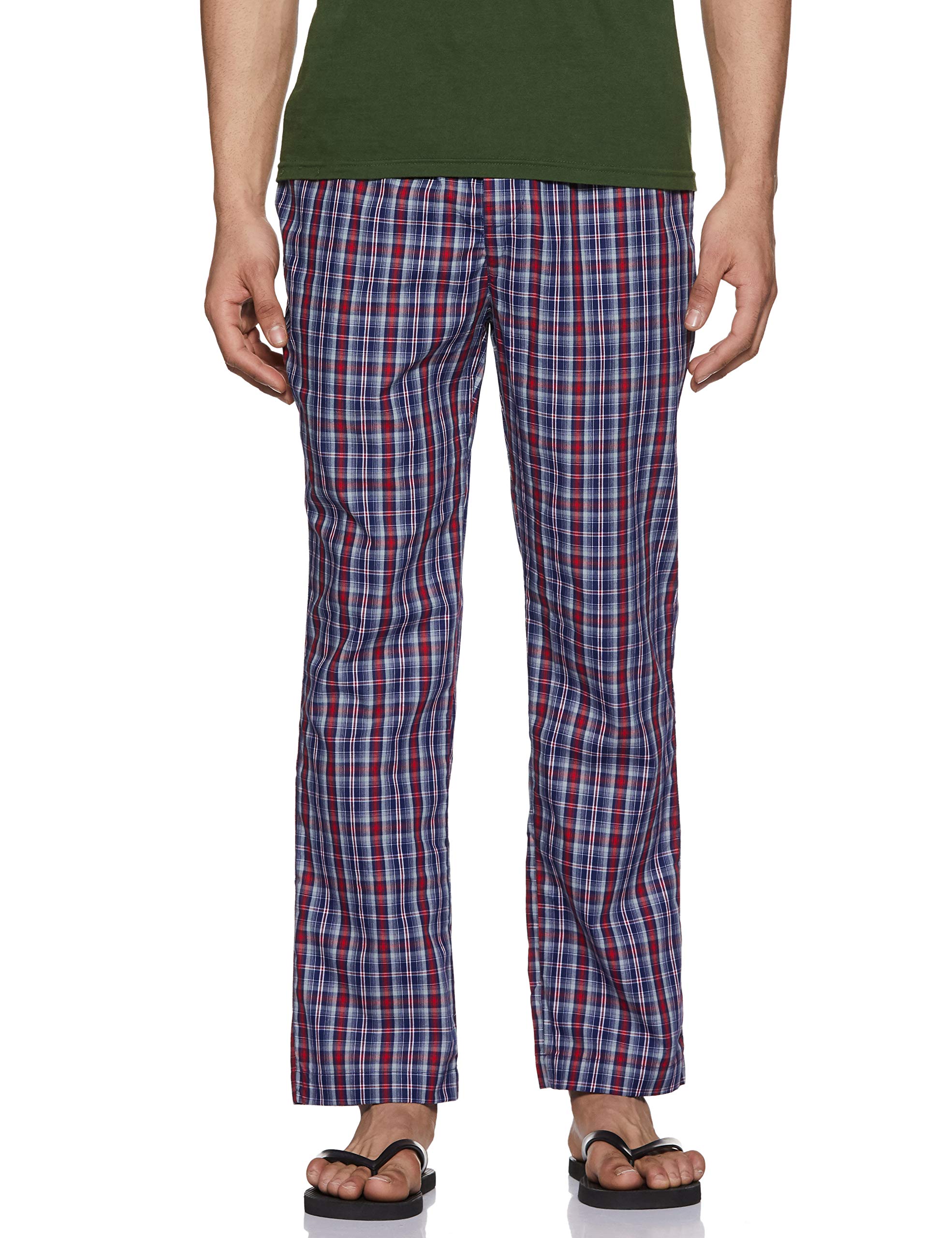jockey 9009 Men's Super Combed Cotton Satin Weave Fabric Regular Fit Checkered Pyjama with Side Pockets-picture-18
