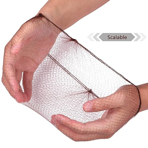 Miniatura 9 de Shappy 200 redes de pelo para moño, malla de borde invisible, tamaño regular de 20 pulgadas con apertura de 14 pulgadas