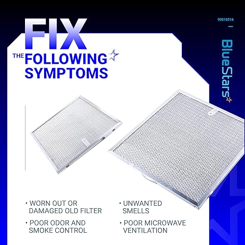Miniatura 5 de BlueStars 99010316 Filtro de grasa para campana extractora de 11 1/4 pulgadas x 11 3/4 pulgadas x 3/8 pulgadas - Compatible con Broan Kenmore Sears