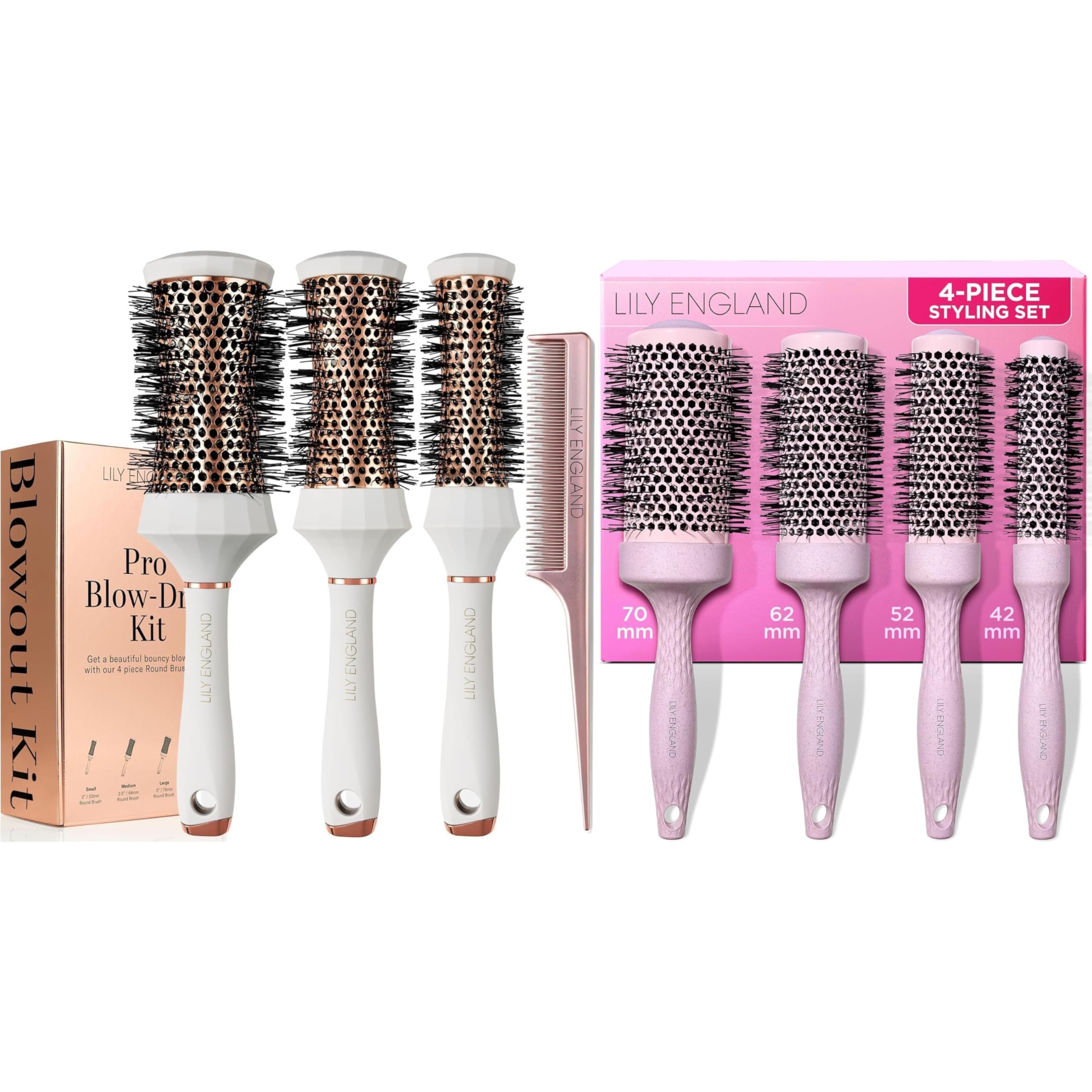 Set professionnel de brosses rondes – Coffret complet pour des brushings faciles, plus de volume et des résultats dignes d’un salon à domicile