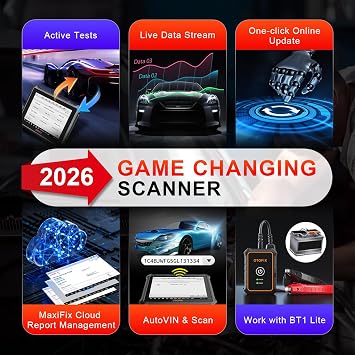 OTOFIX D1 Lite 2026 Bidirectional Scanner, 2-Year Free Update, 38+ Services | Wireless Connection, All System Diagnostic Scan Tool, Active Tests, AutoAuth FCA SGW, AutoVIN, CANFD & DoIP, 99% Car Coverage