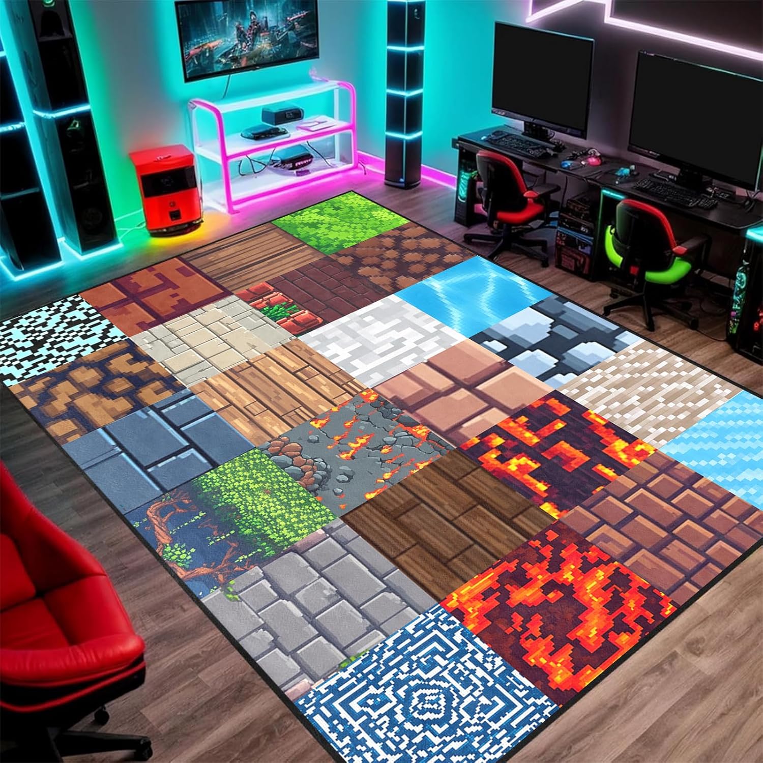 Game Rugs for Boys - Game Room Rug for Teen Boys Kids Carpet for Playroom Bedroom Living Room Children Gaming Area Rugs 59" x 39"