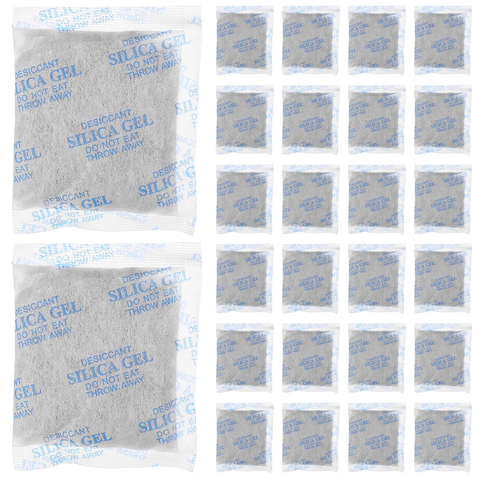 Kichvoe 30 Piezas Paquetes de Sílice Absorbentes de Humedad de Tela No Tejida, 50g cada Uno, 30 Bolsas, para Ropa y Alimentos, Armarios y Coches