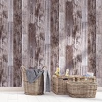 Vista 119 de Yun-aeon Natural Wood-Dark Grey Wood Contact Paper Peel and Stick Wallpaper 17.3"x 80"Self Adhesive Removable Vintage Faux Wood Wall Paper Plank