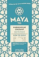 Vista 5 de Maya Tea Bolsitas de té blanco de coco de Madagascar, contiene cafeína, todo natural, paquete de 20