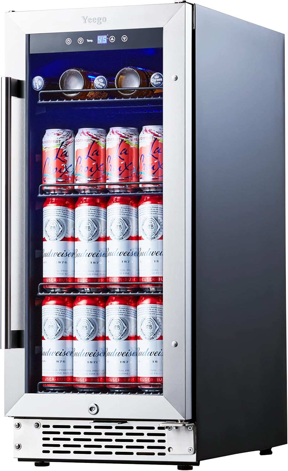 Yeego Beverage Refrigerator, 15 Inch beverage fridge 80