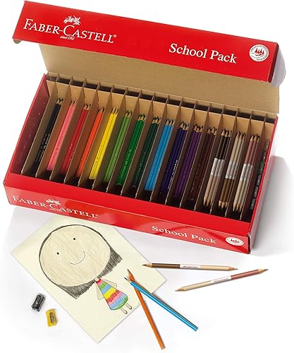 Faber-Castell World Colors - Lápices escolares de colores tradicionales y de tono de piel 300 lápices para colorear y 12 sacapuntas