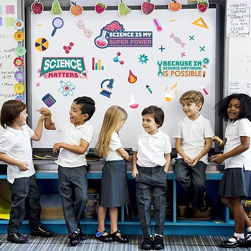 Miniatura 5 de TOARTI Vinilo decorativo de la ciencia, etiqueta engomada de la pared de la química, etiqueta engomada de la educación de la escuela de ciencias,