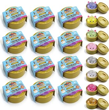 12 Pack Dumpling Squeeze Toys,Squishy Mystery Box,Relief for Desk Decor,Cute Squishy Toys,Sensory Fidget Toys for Anxiety Relief, Party Favors, Birthday Gifts & Desk