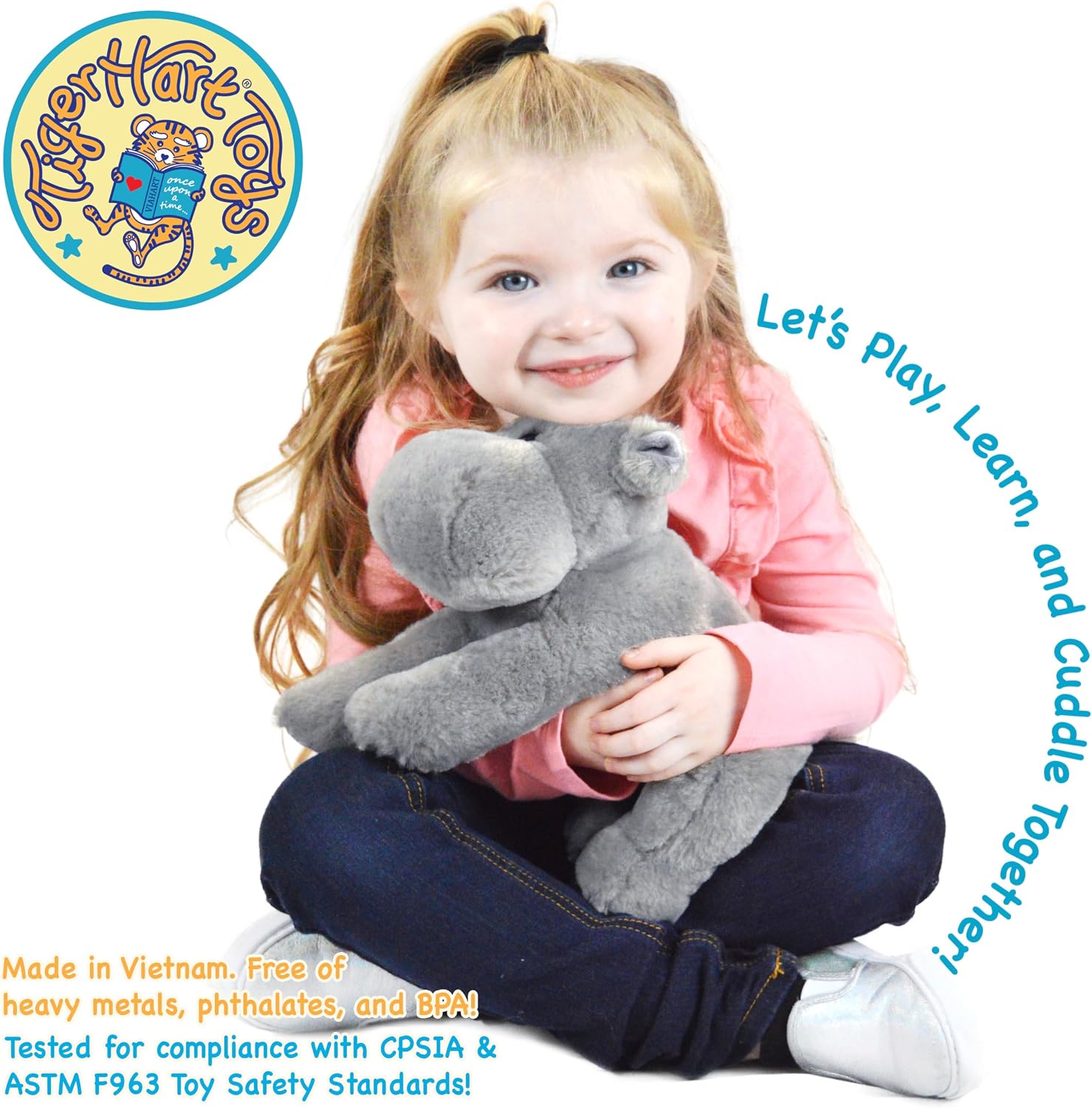 TigerHart Huck The Hippo - 12 Inch Stuffed Animal Plush