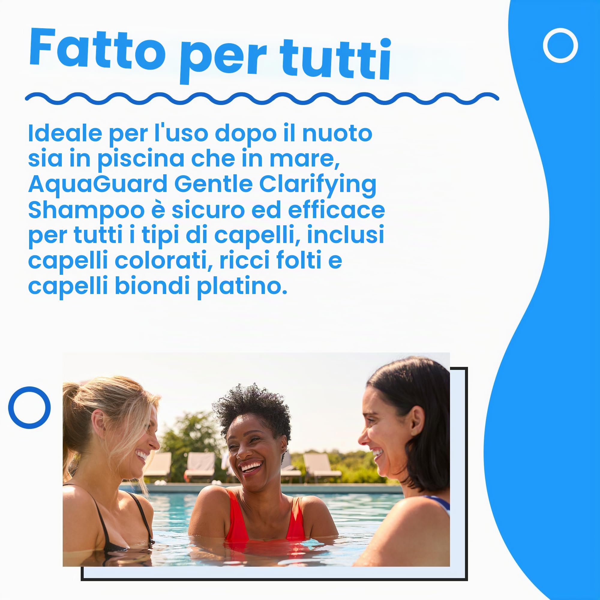 AquaGuard Shampoo Chiarificante Delicato | Sconfiggi il cloro e goditi la piscina | Senza parabeni e glutine, vegano, sicuro per i colori, certificato cruelty-free | Due Flaconi
