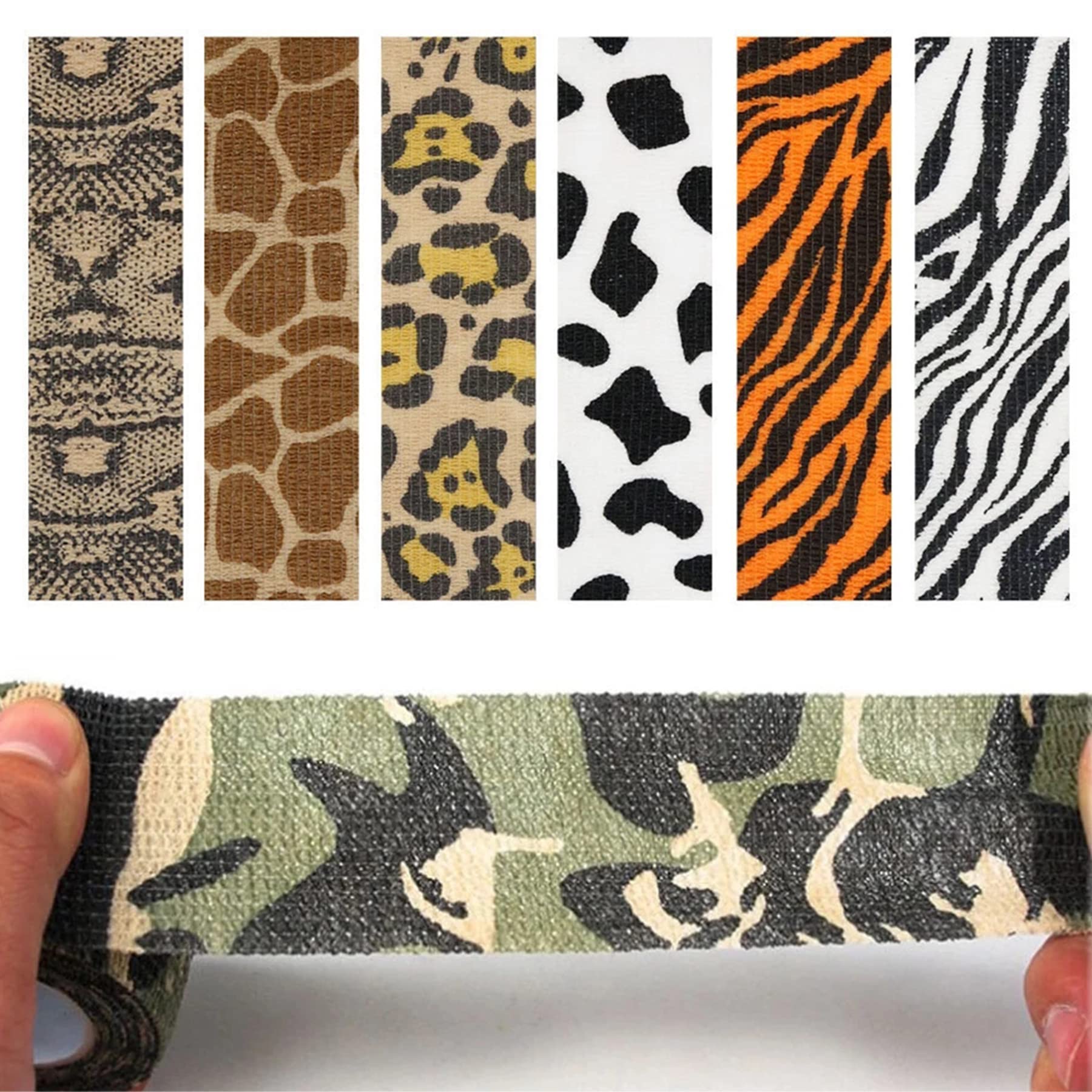 24 rollos de vendas autoadhesivas de 2 pulgadas x 5 yardas, vendaje cohesivo para perros, gatos, caballos, pájaros, animales, cinta deportiva resistente para curar muñecas, esguinces de tobillo