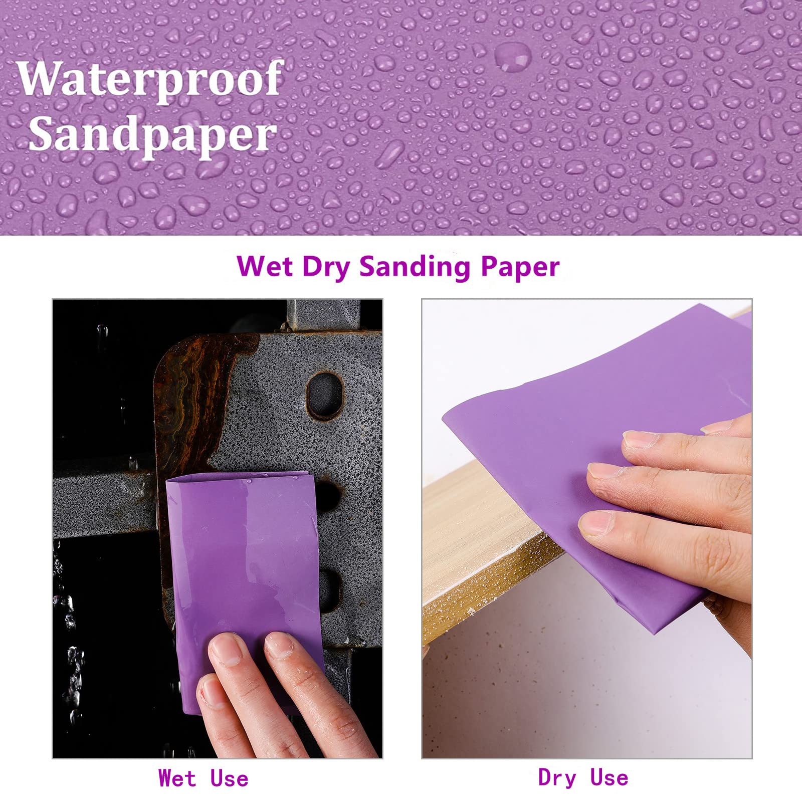 20-Pack 320 Grit Sandpaper Sheets, 9x11 Inch, White Fused Alumina For Wet/Dry Sanding On Wood, Metal, Auto, & More