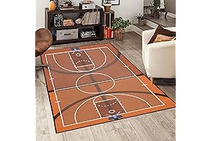 MISEV Basketball Court Area Rug: Elevate Your Space with Sports Style