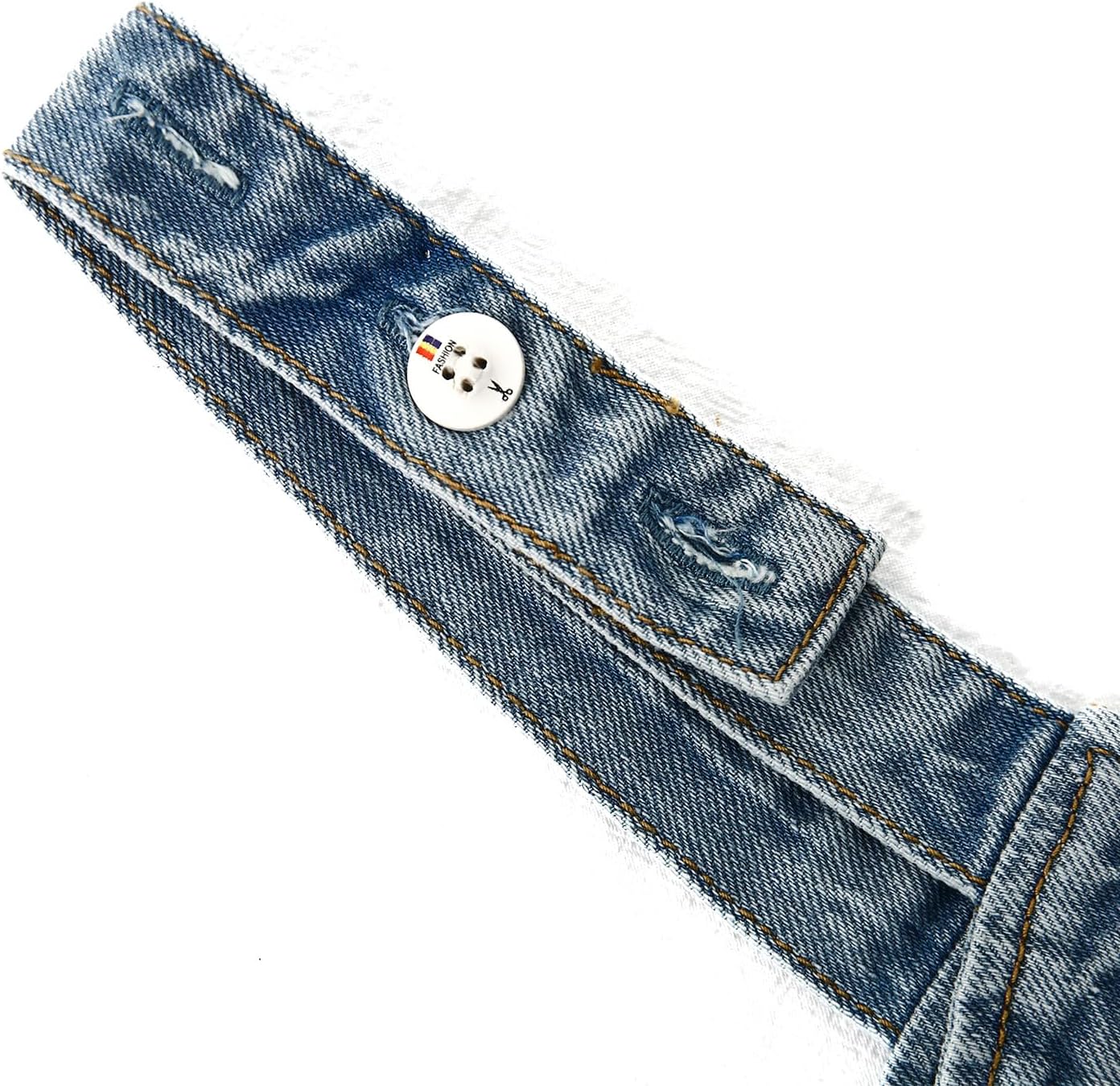 KIDSCOOL SPACE Girls Boys Jeans Shorts,Adjustable Straps Summer Denim Shortalls - Image 5