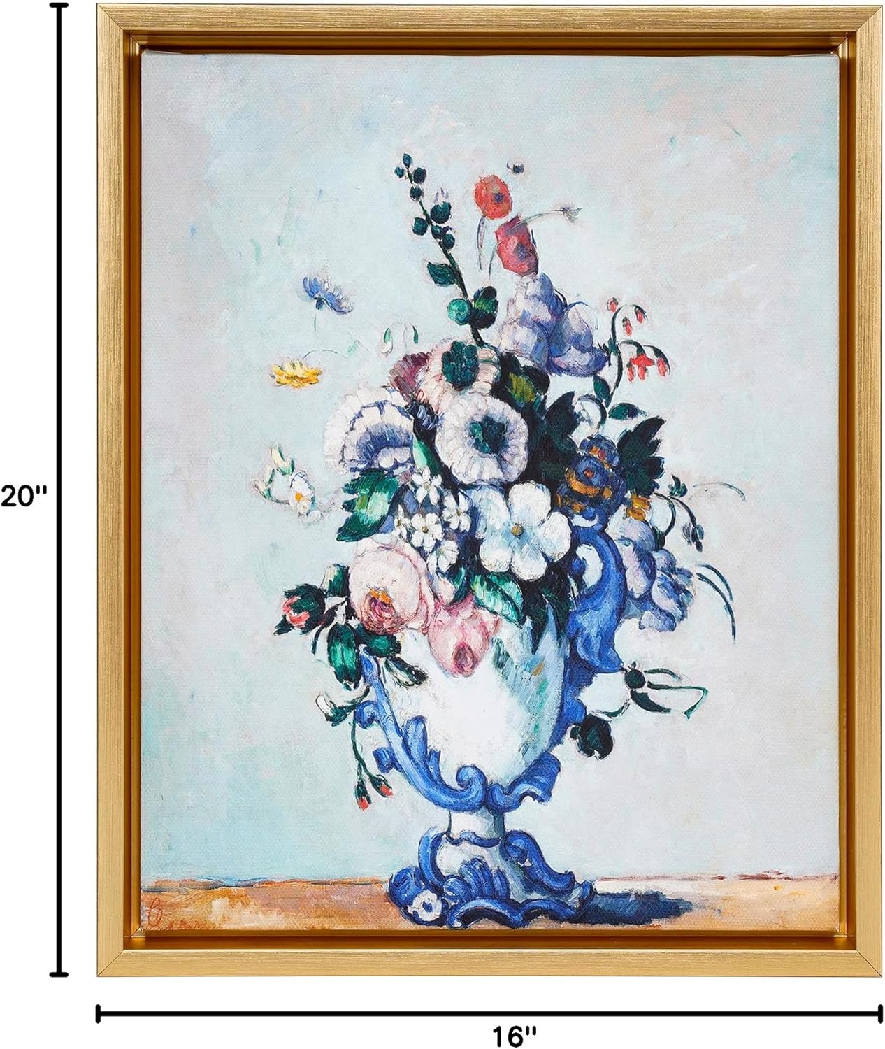 16x20 Canvas Floater Frames, Floater Frame for 0.9" Depth Canvas Paintings, Floating Frames for Art Prints Artwork, Floating Frame for Wall Decor (16"x20",Gold)