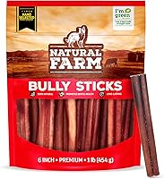 Vista 19 de Natural Farm Nervio de toro sin olor (2-3 pulgadas, 1 libra) para perros pequeños o medianos, palitos masticables 100 % de carne de res, sin OGM