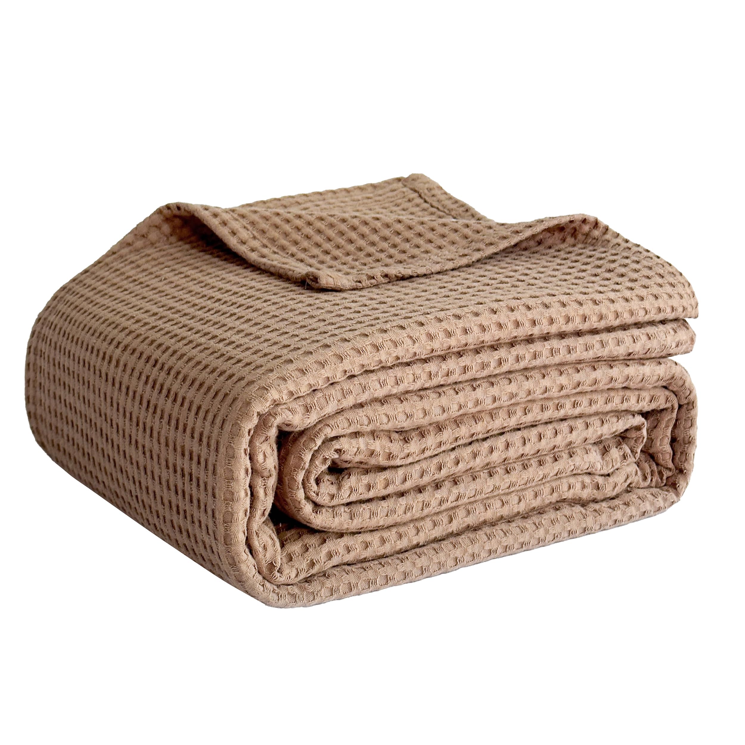 Simple&Opulence 100% Cotton Waffle Weave Throw Blanket 40"x50", Soft Lightweight Breathable Cozy Washed, Layer Blanket for Couch Bed Sofa, Farmhouse