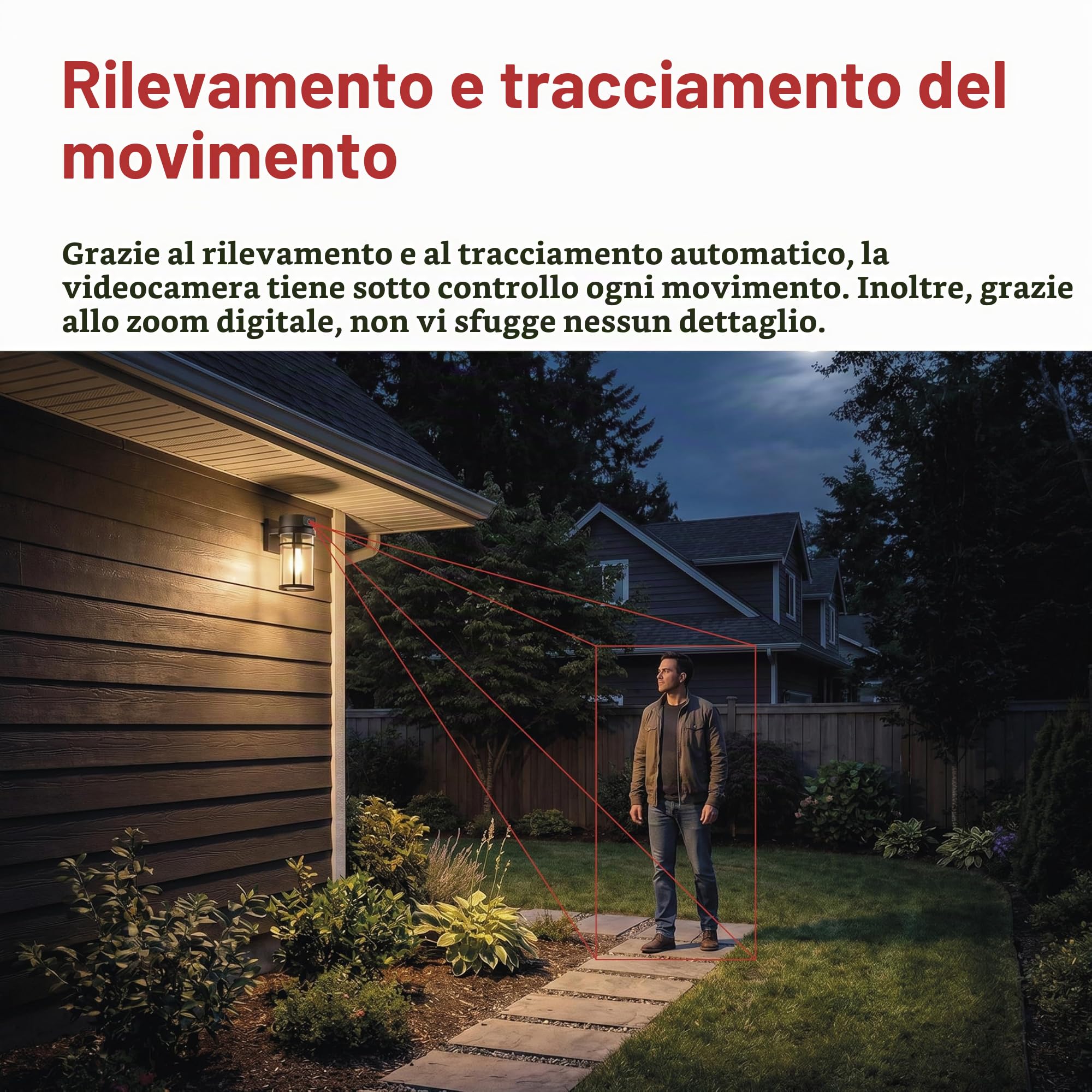 EMOS GoSmart - Telecamera Intelligente Esterno con WiFi & Luce 4MP 2.5K Telecamera di Sorveglianza - Girevole con Rilevamento di Movimento, Visione Notturna fino a 10m, Audio a 2 Vie - Per Lampada E27