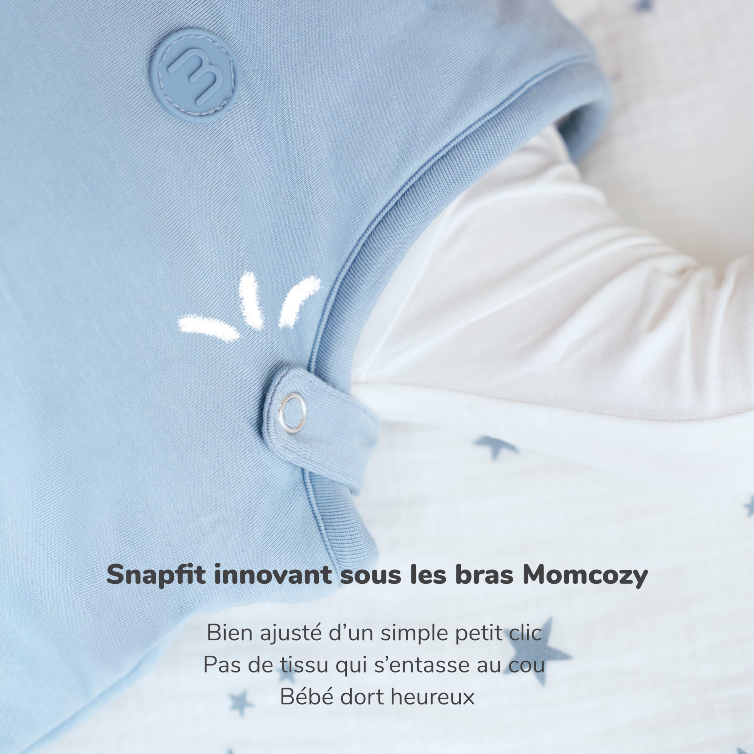 momcozy Gigoteuse Bébé 1,5 TOG - Bambou Doux comme un Nuage avec 1,5 TOG, Couverture Portable avec Rembourrage en Peluche Soutenant, Fermeture Éclair à Double Sens pour un Changement de Couche Facile