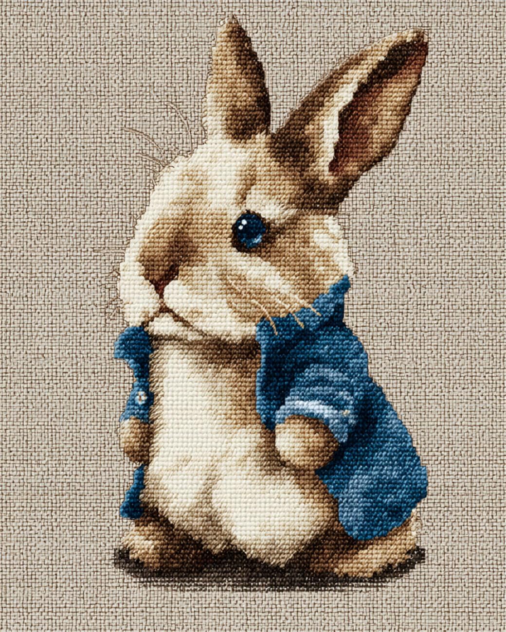 AxiangziK Animal DIY Tapestry Kits for Adults Cartoon Rabbit Latch Hook Rug Kits for Beginners DIY Needlework Crocheting Tapestry Kit Home Decor 21x29in