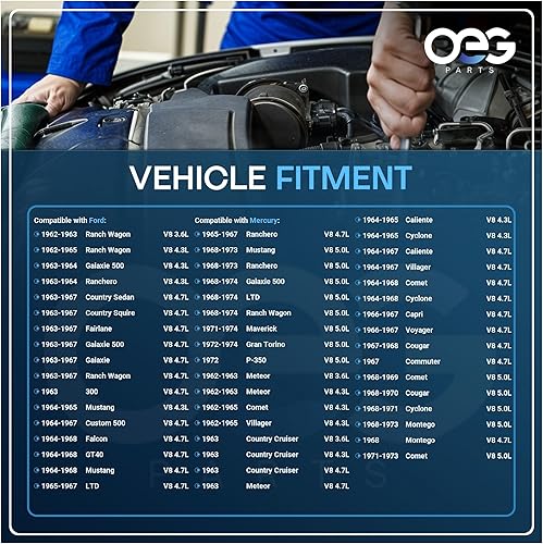 Miniatura 4 de OEG parte nuevo distribuidor compatible con Ford Galaxie Fairlane Falcon LTD Club Bronco y Mercury Comet 1962-1974 221 260 289 302 CID, reemplaza a