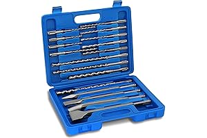 17-Piece Chisel Drill Bit Set for Concrete, Stone, Brick