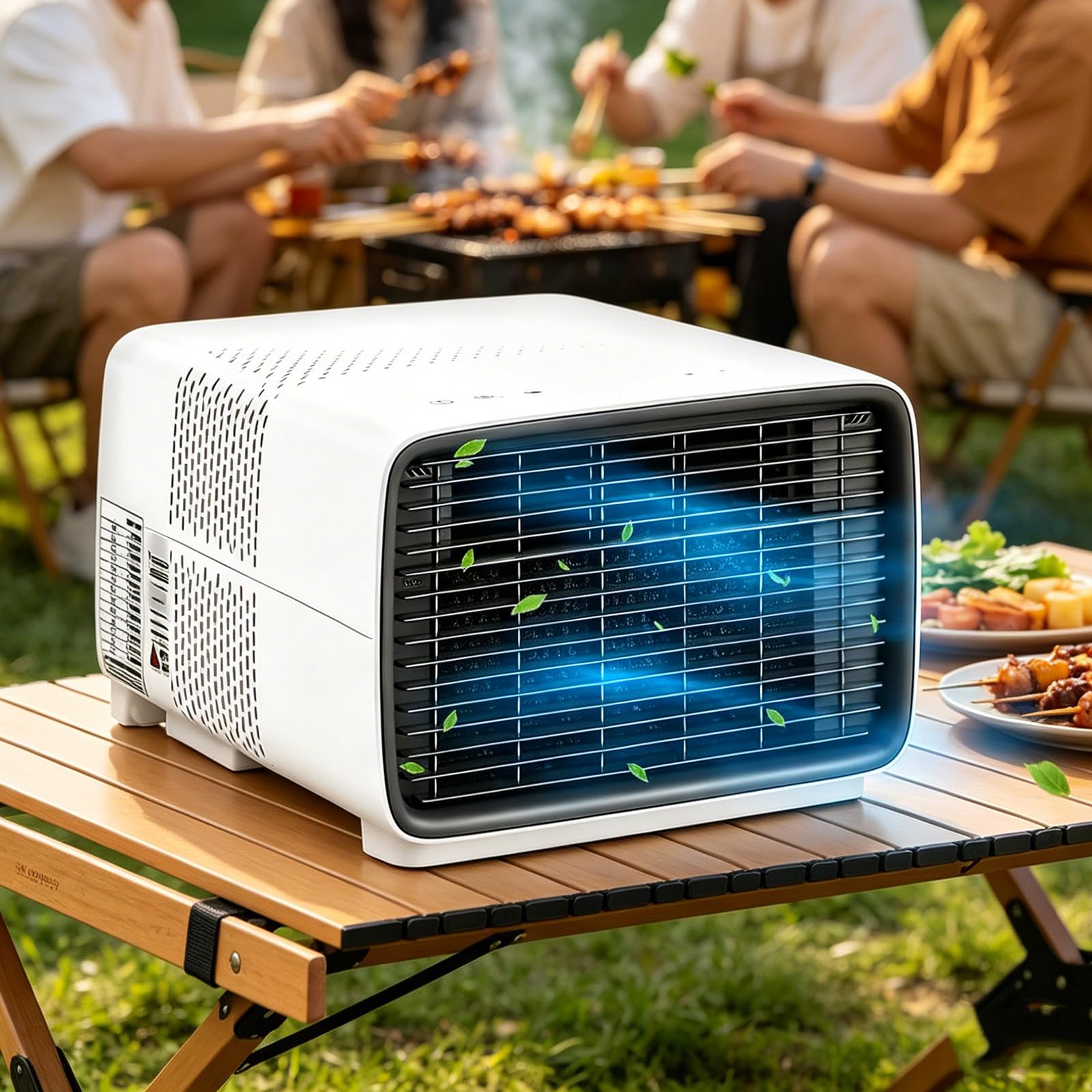 AityBuy Mini Air Conditioning Unit 2700 BTU – Quiet Portable AC for Tent & RV, 280W Energy-Saving Compressor Cooler, 3-in-1 Dehumidify + Fan + Cooling, 45dB Sleep Mode, Lightweight for Camper