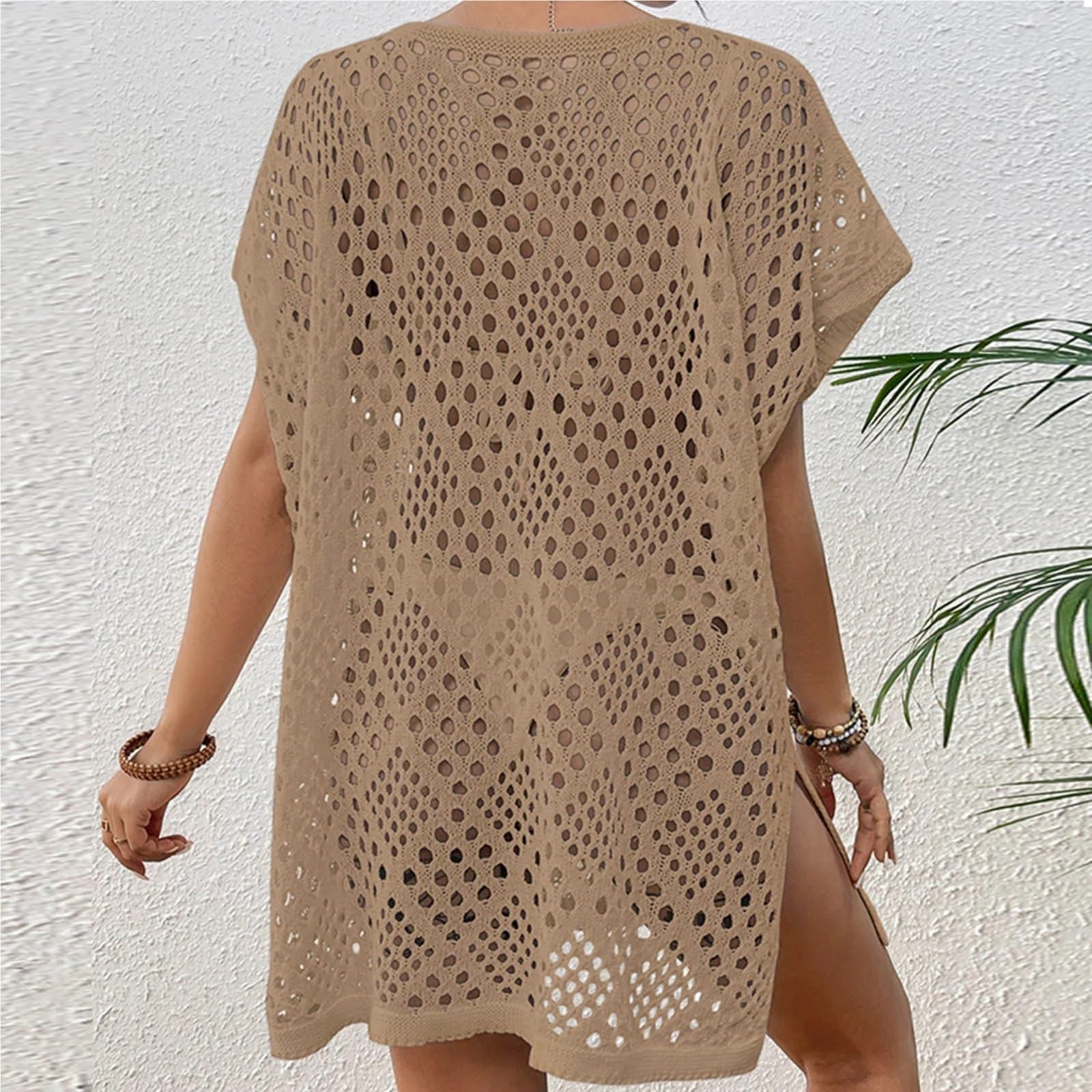 vestidos playa Blusa de playa malla, vestido suelto con sexy punto, traje baño for mujer, for