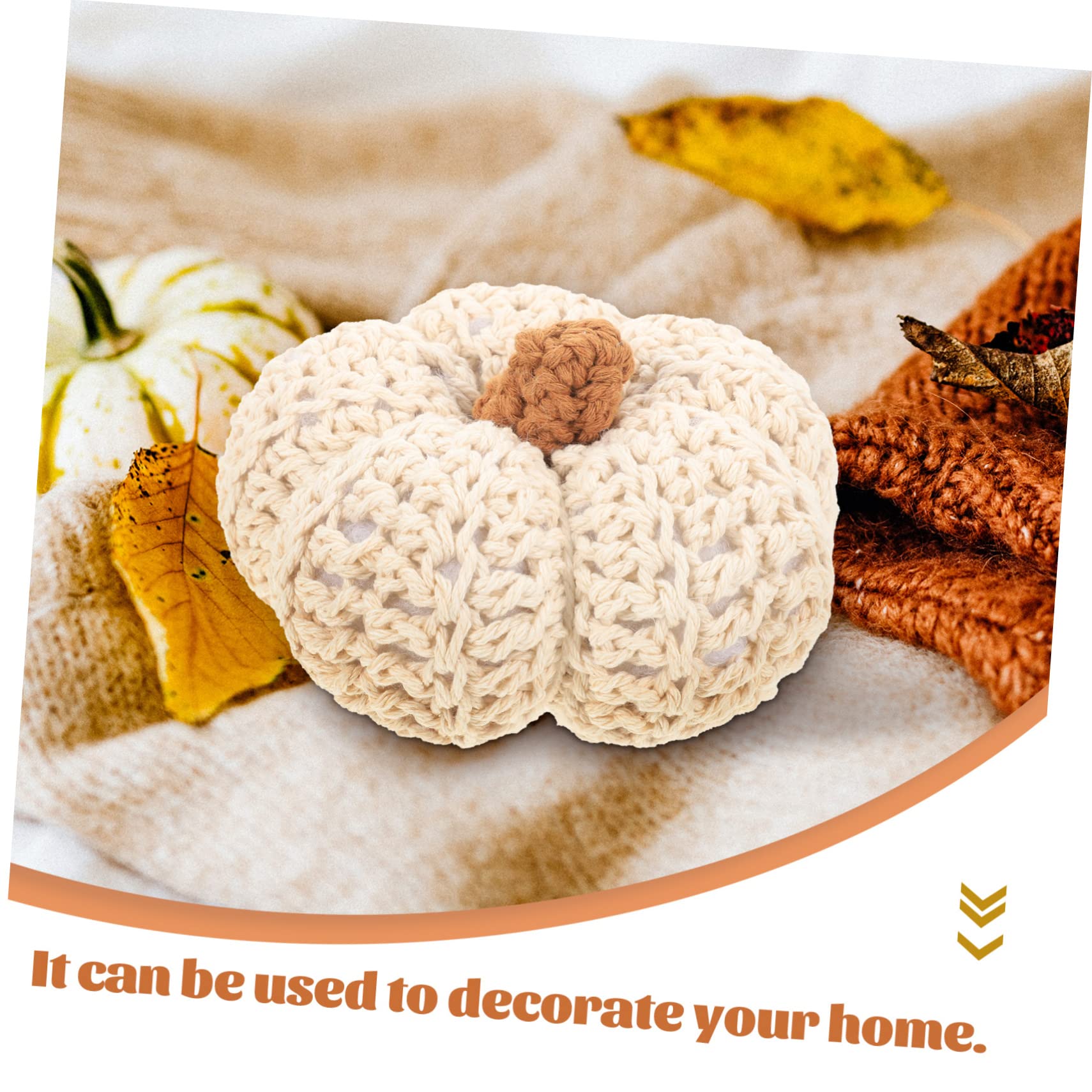 ABOOFAN 5stücke Woven Pumpkin Decoration Für Tischdeko Künstliche Kürbis-deko Für Herbstfestlichkeiten Und Kinderzimmer Stilvolle Und Praktische Herbstdeko Realistisch Und Vielseitig
