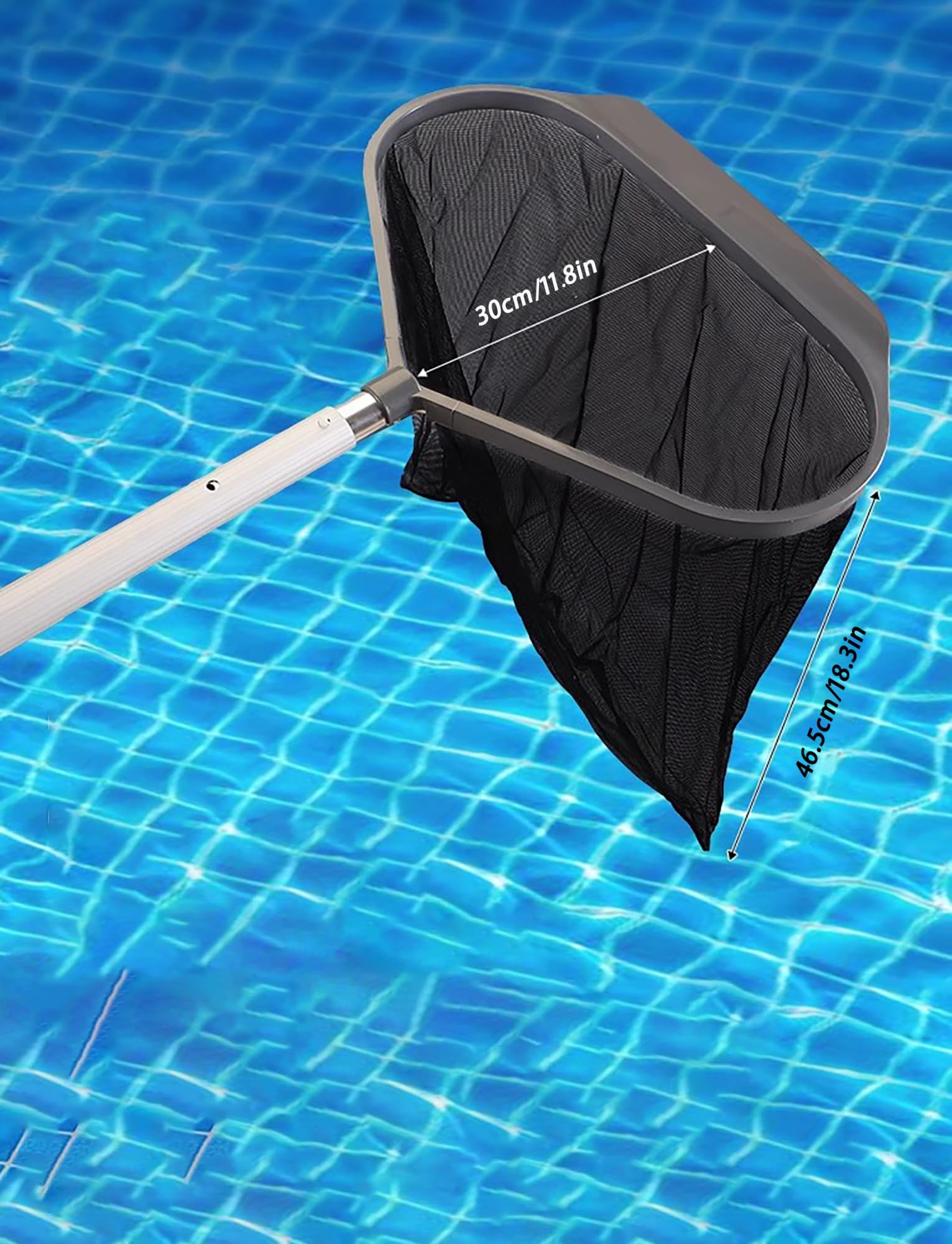 Questo retino per Piscina Resistente, retino per la Pulizia delle Foglie della Piscina, retino a rastrello per Foglie della Piscina (Asta Inclusa) (Stile 1.200 cm/78,7 Pollici)