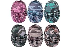 600 Pieces Camouflage Cupcake Liners: Embark on a Wild Baking Adventure