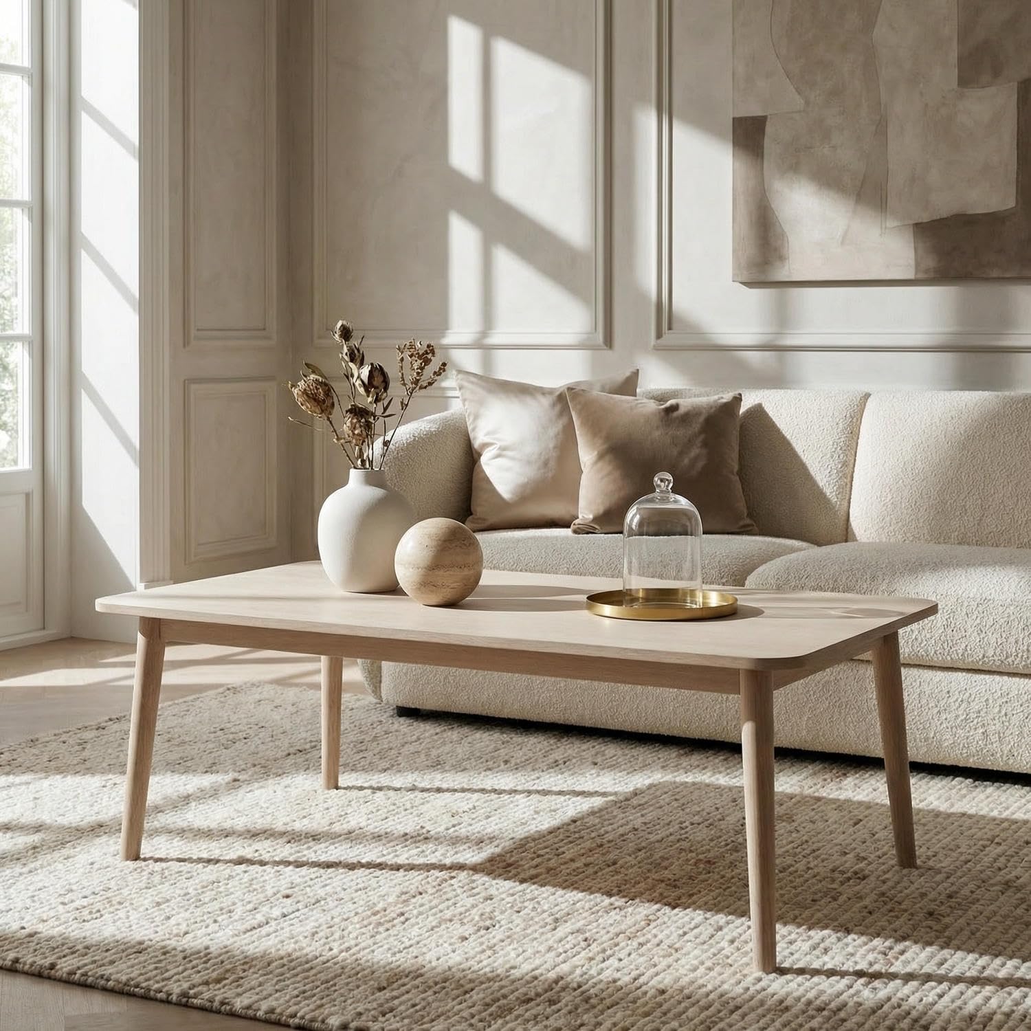 Table basse chêne massif de qualité supérieure et design scandinave durable