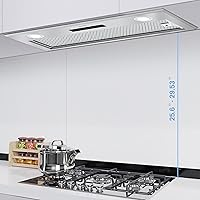 Vista 8 de Comfee' Campana de Ventilación de 27 Pulgadas, Campana de Ventilación Integrada/Insertada de 450 CFM, Campana de Estufa de Cocina de Acero Acero