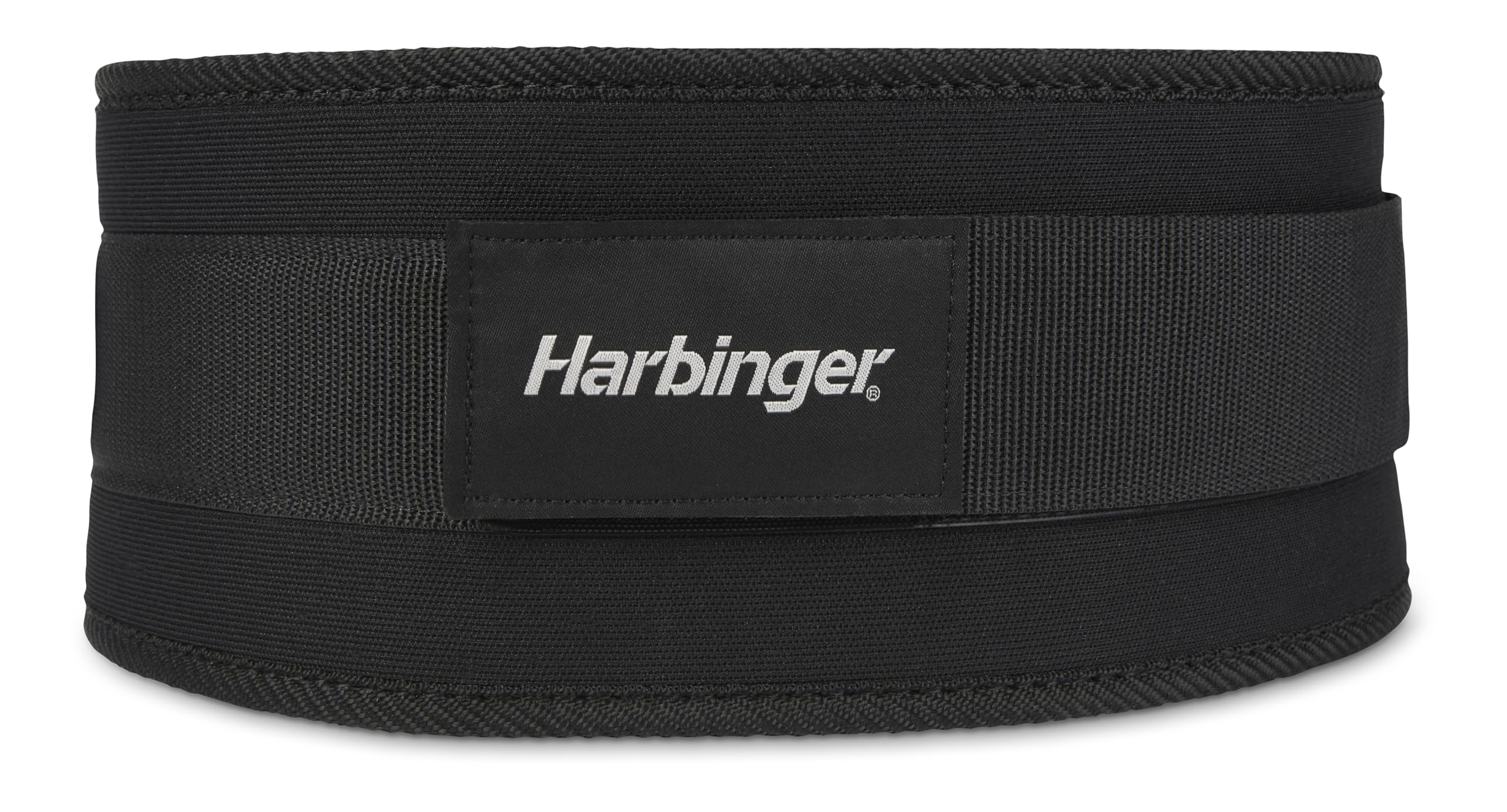 Harbinger Gewichthebergürtel aus Nylon, flexibler und ultraleichter Schaumstoffkern, 11,4 cm breit, Schwarz
