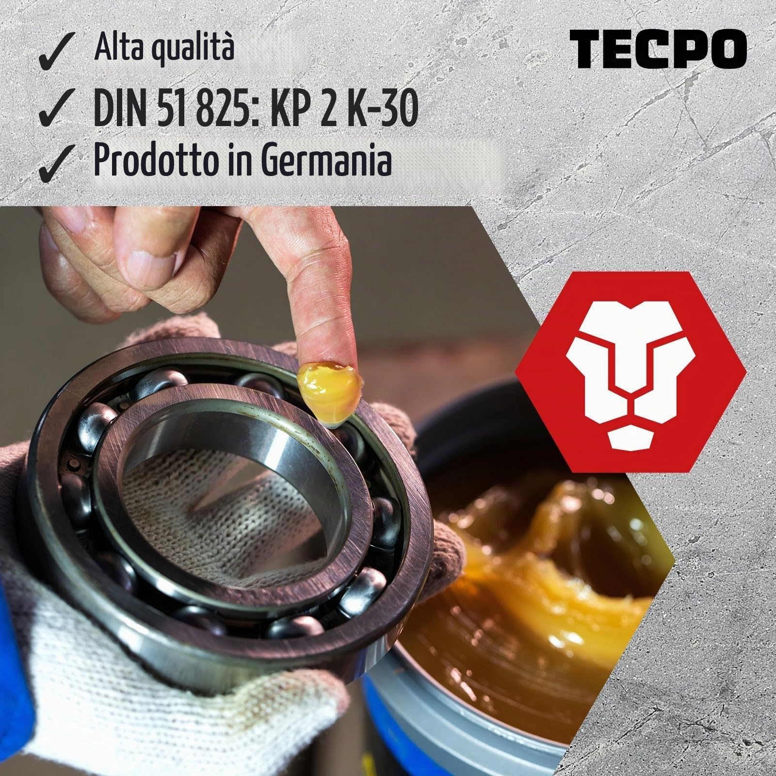 TECPO 12 X grasso universale multiuso 500 g EP2 grasso al litio universale utilizzabile a lungo termine resistente alle alte temperature, cuscinetto a rotolamento, grasso
