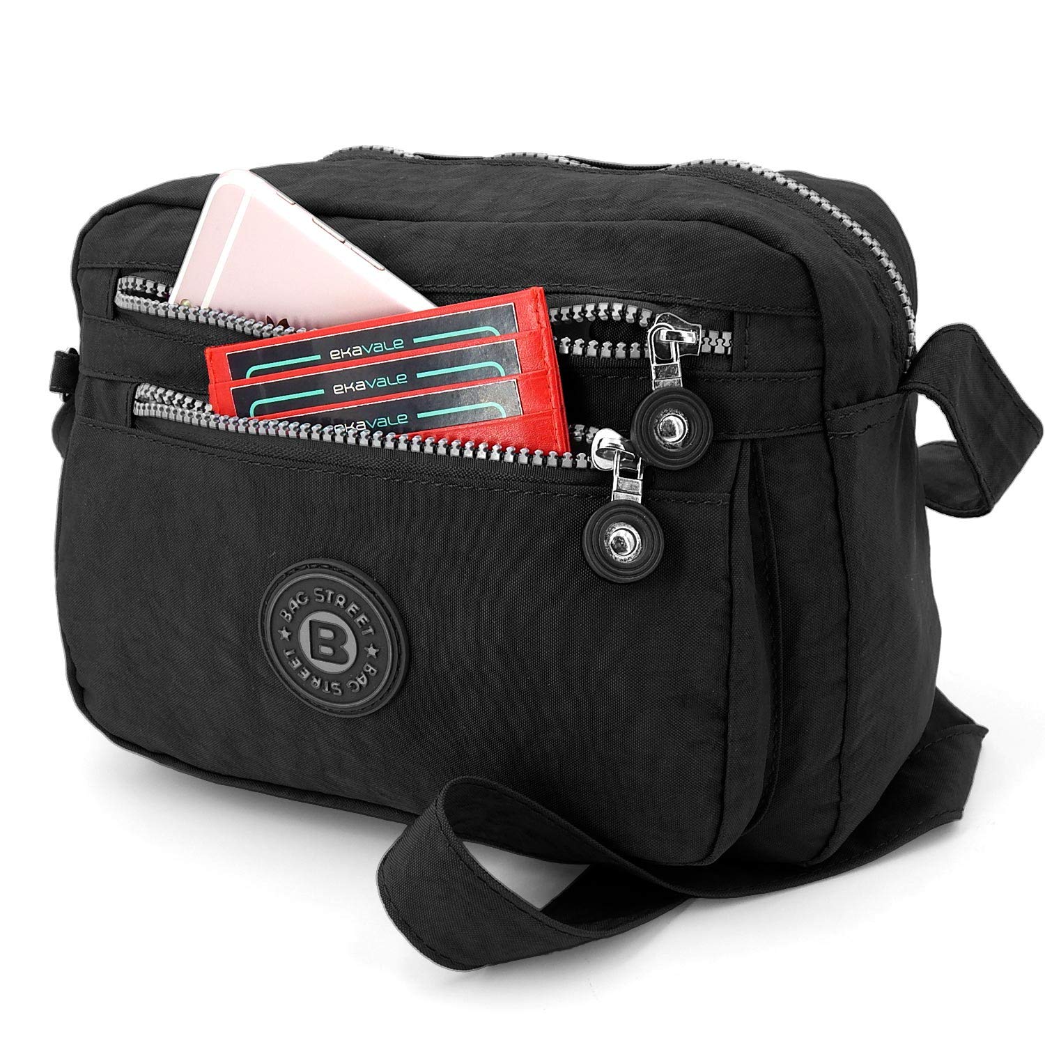 ekavale - Kleine Schultertasche aus Wasserabweisendes Nylon – Handtasche für Damen & Mädchen - Crossbody Bag - Leichte Umhängetasche