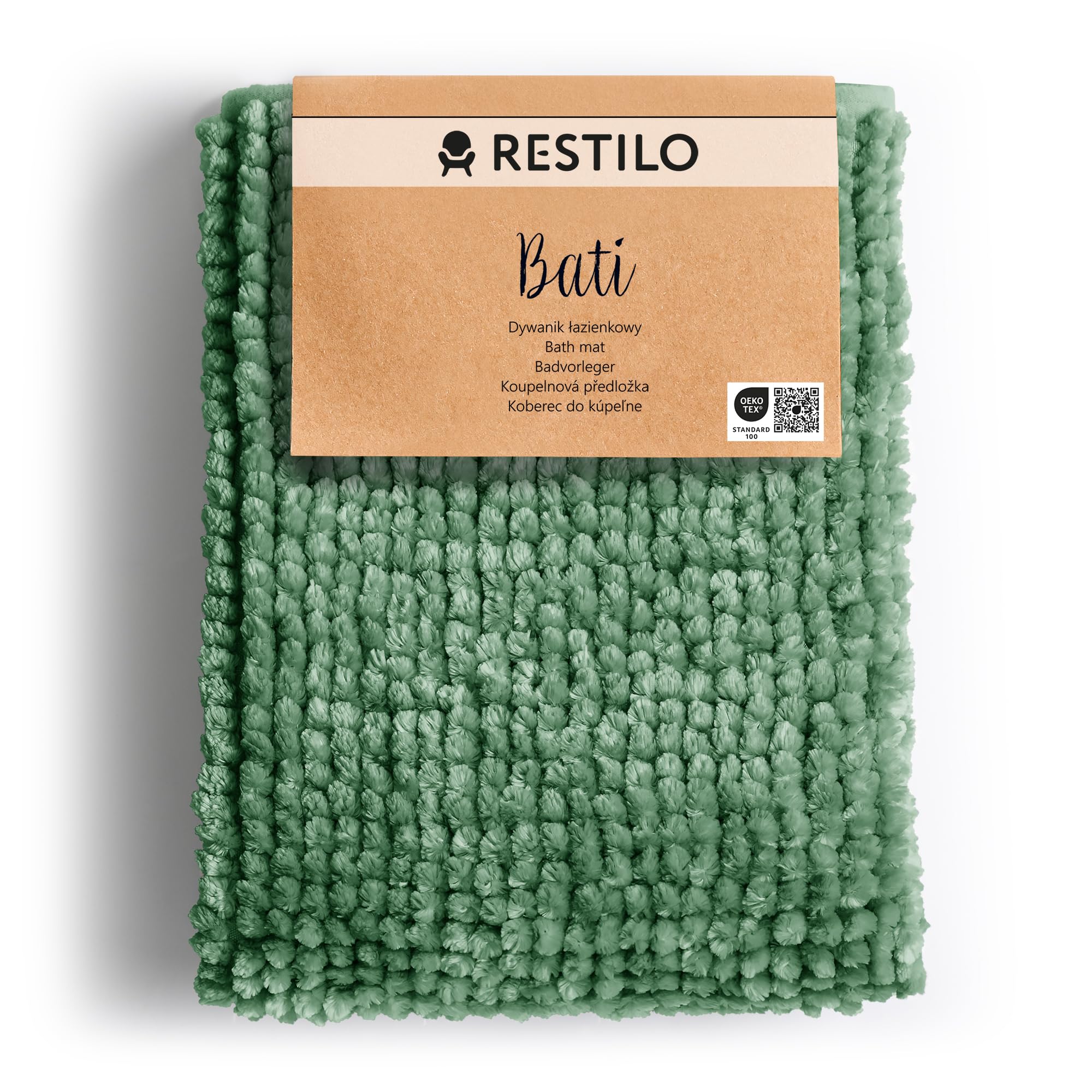 Tapis de Bain Antidérapant 50 x 70 cm Vert